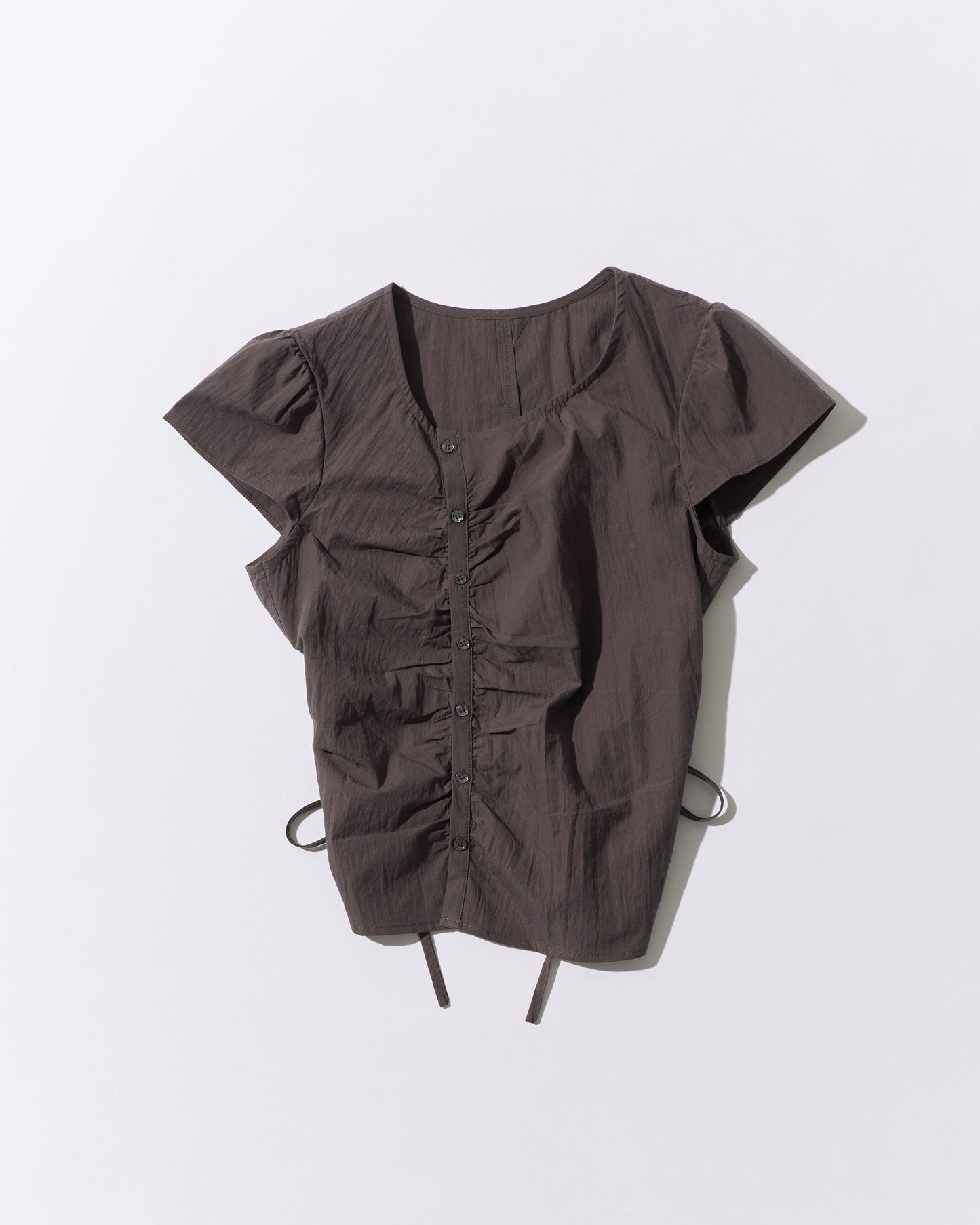 [9/17new]Gather Front Blouse gray