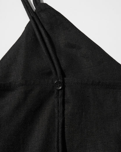 [7/2new]linen loop onepiece black
