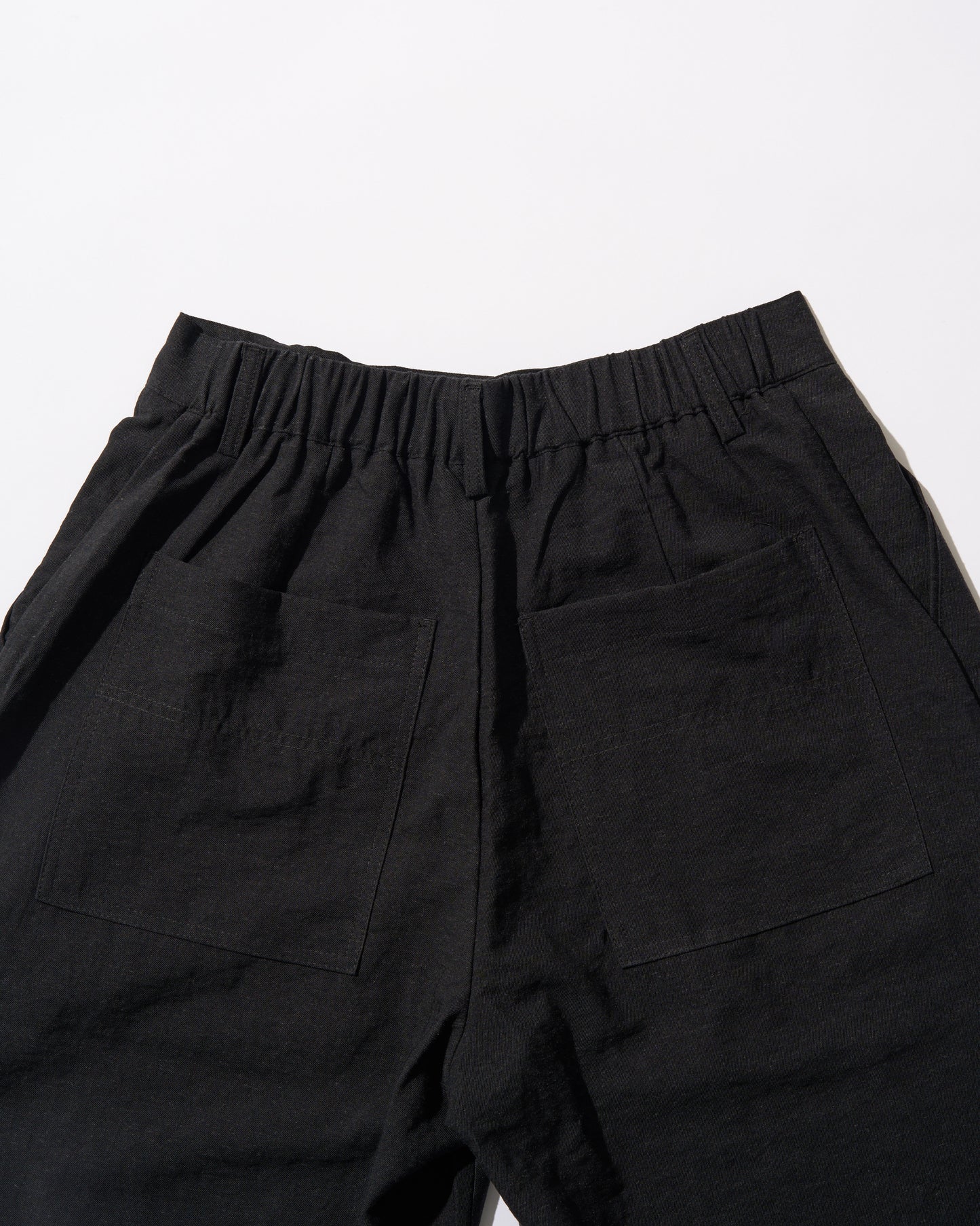 [9/10new]Linen Half Easy Shorts black