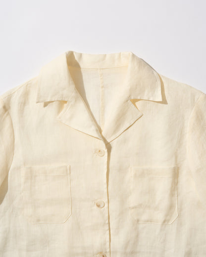 [6/25new]Linen Open Collar setup