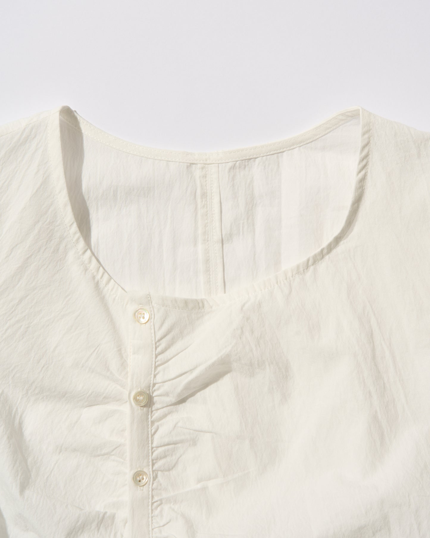 [9/17new]Gather Front Blouse white