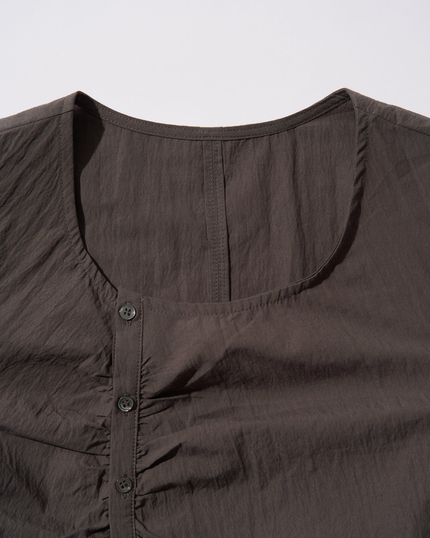 [9/17new]Gather Front Blouse gray