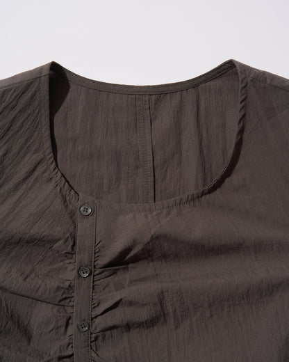 [9/17new]Gather Front Blouse gray