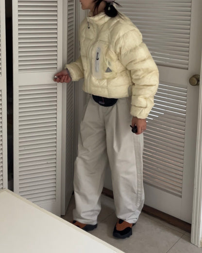 [12/18 new] Warmth Wide Cotton Pants Ivory