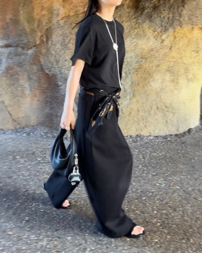 [5/21new]Curved Wide Sweat Pants black 6月上旬〜中旬入荷