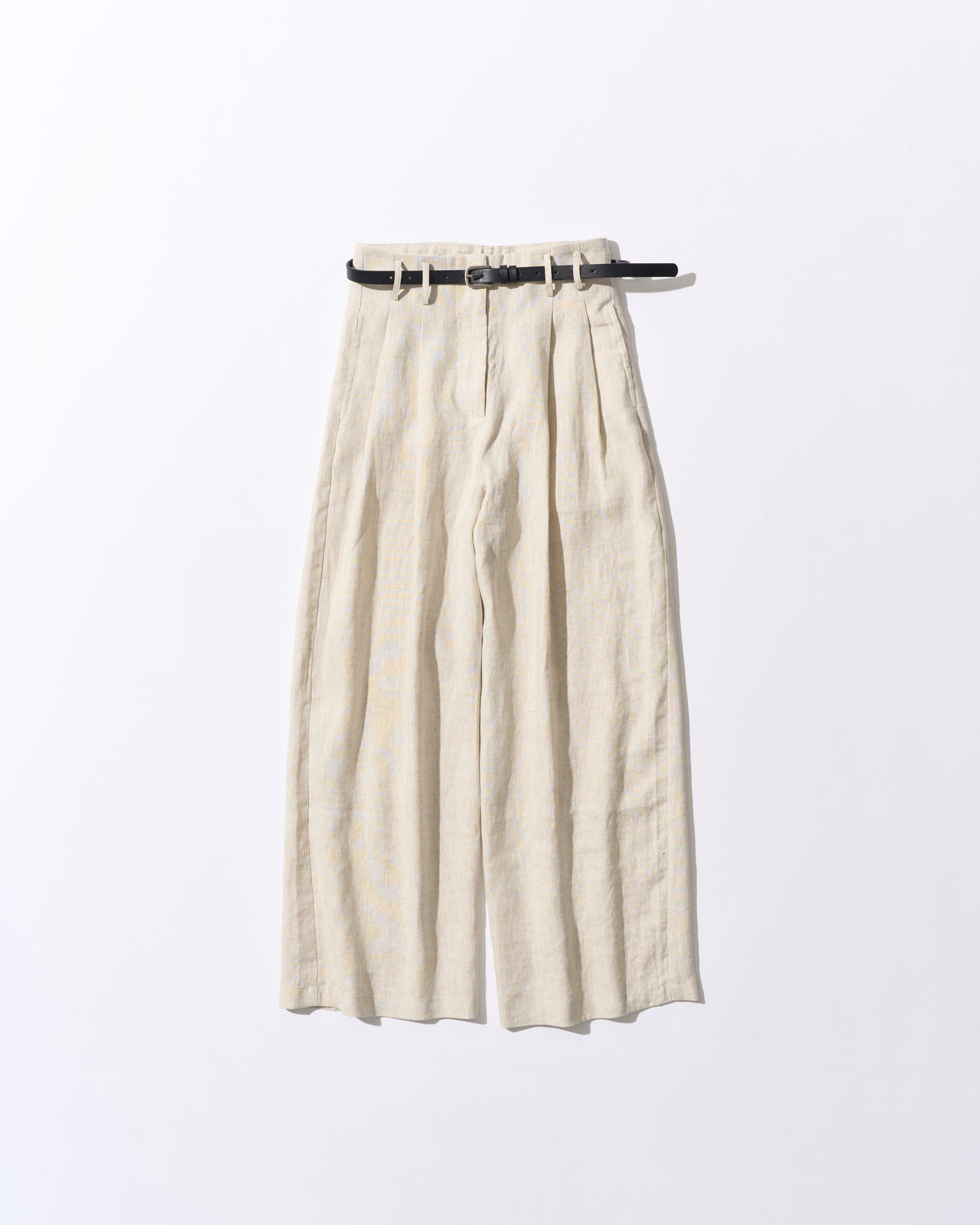 [8/20new]full linen belt pants beige