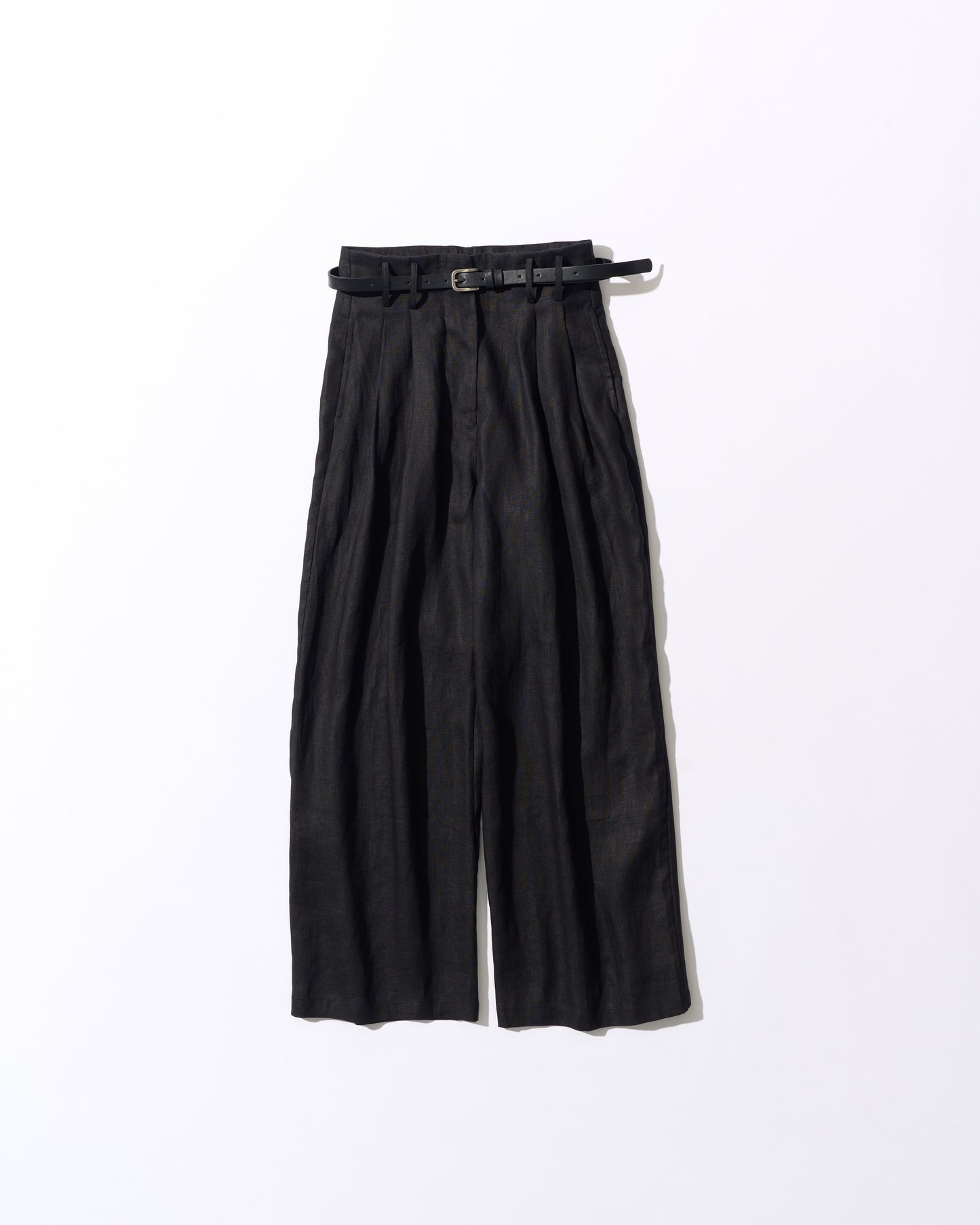 [8/20new]full linen belt pants black