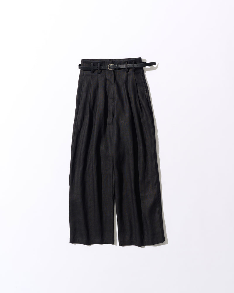 [8/20new]full linen belt pants black