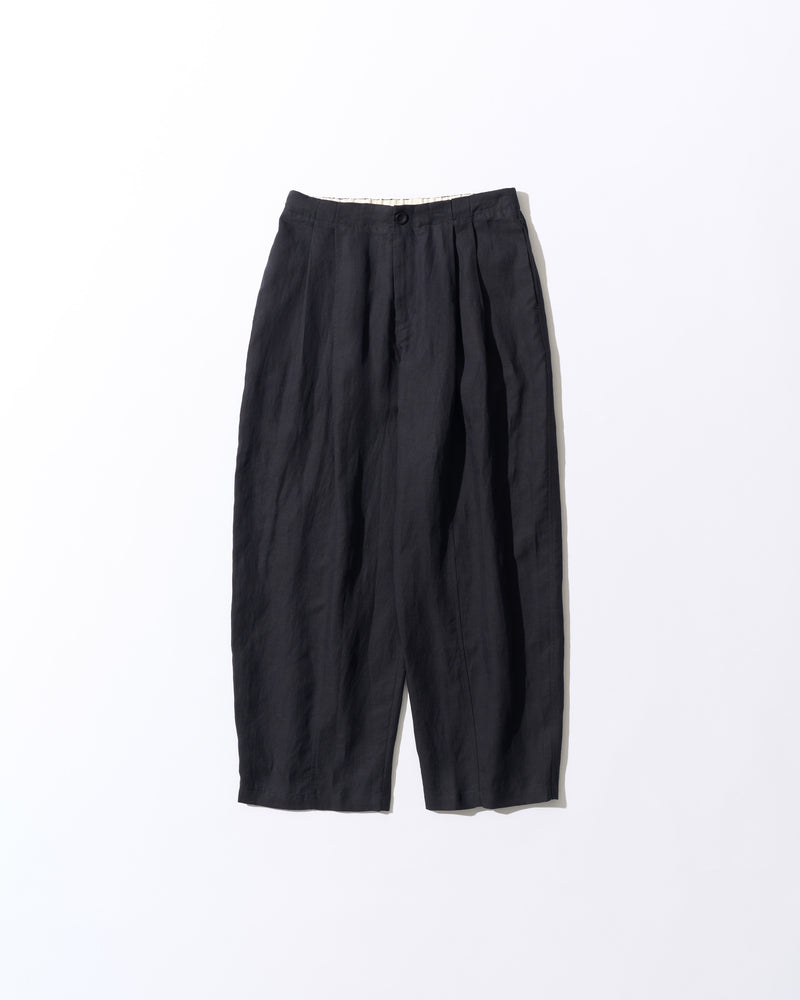 [7/30 new]easy linen wide pants navy