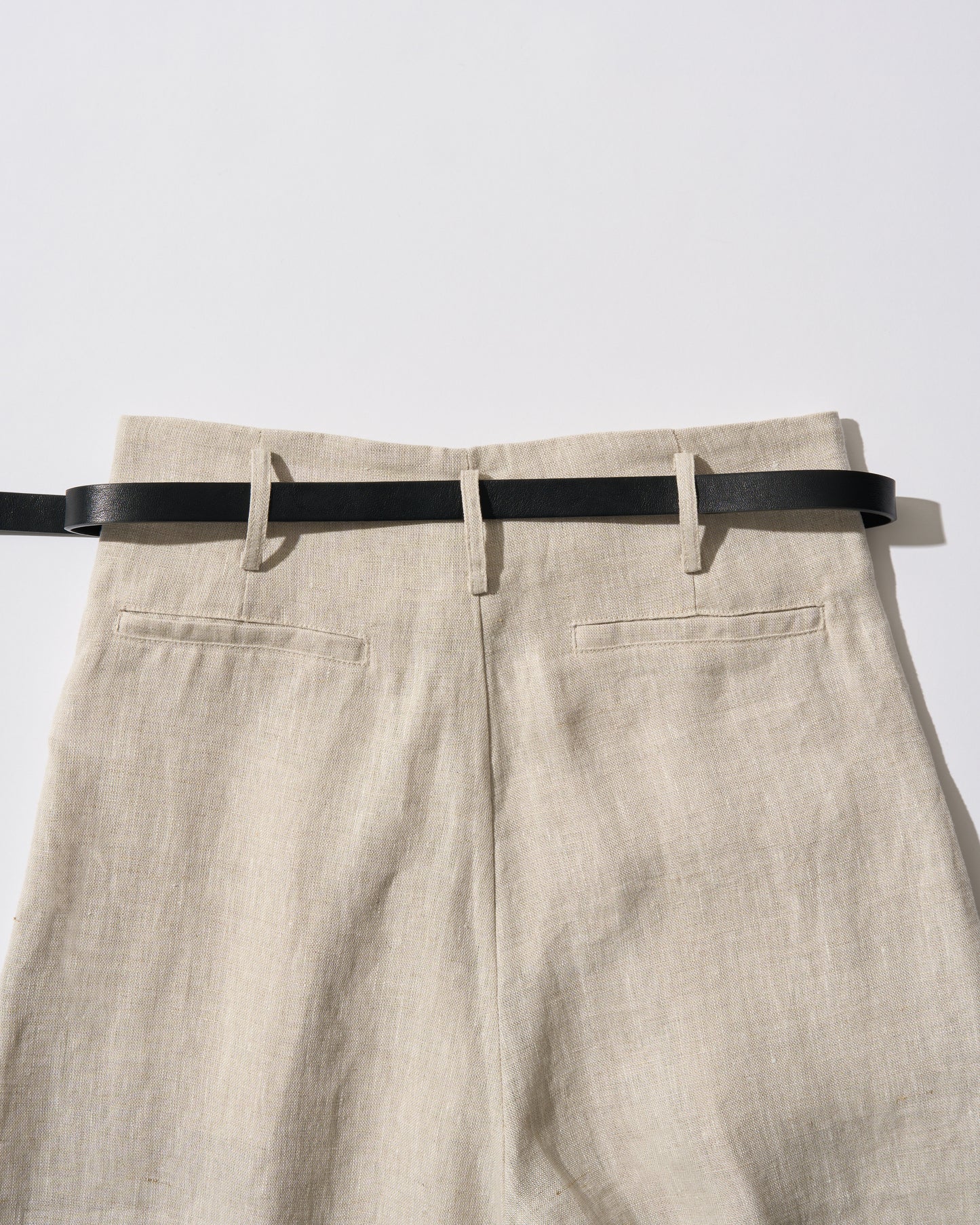 [8/20new]full linen belt pants beige