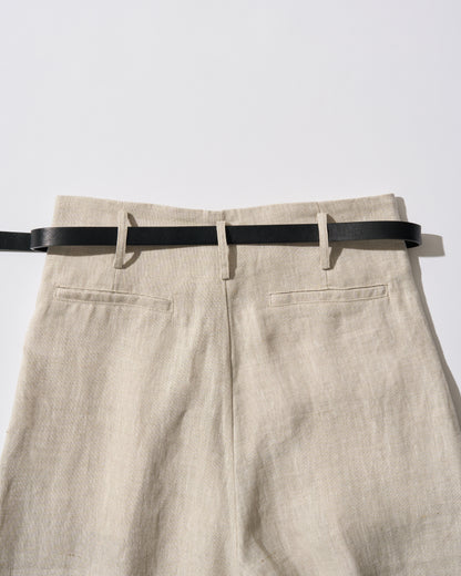 [8/20new]full linen belt pants beige