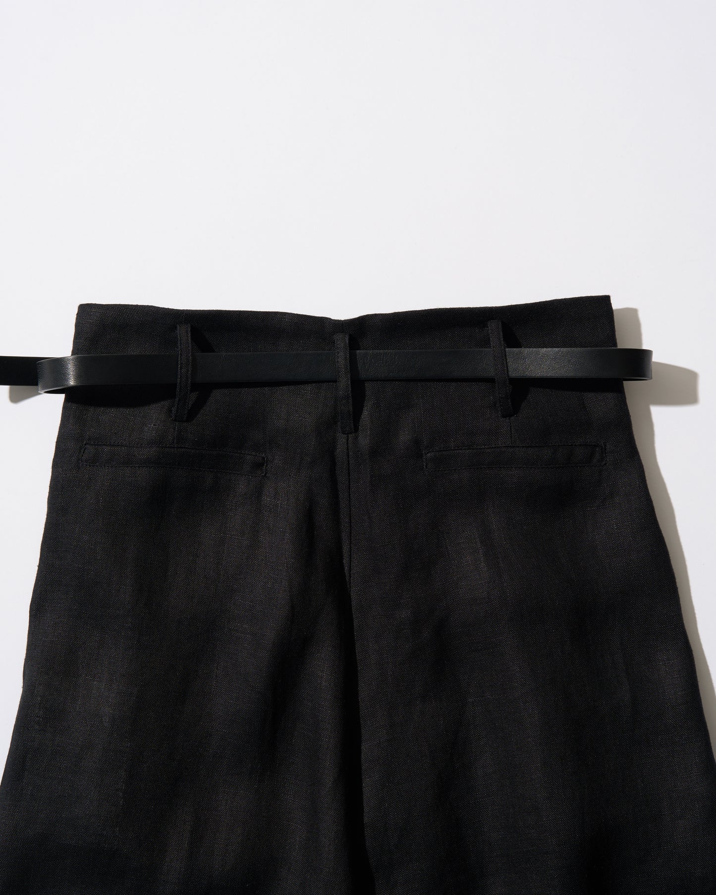 [8/20new]full linen belt pants black
