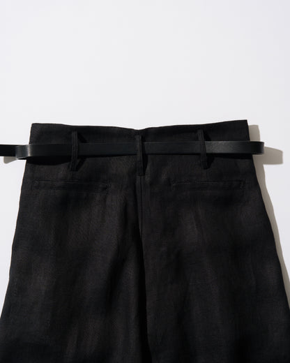 [8/20new]full linen belt pants black