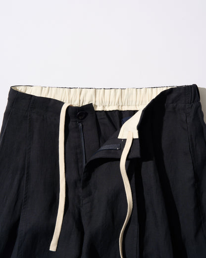 [7/30 new]easy linen wide pants navy