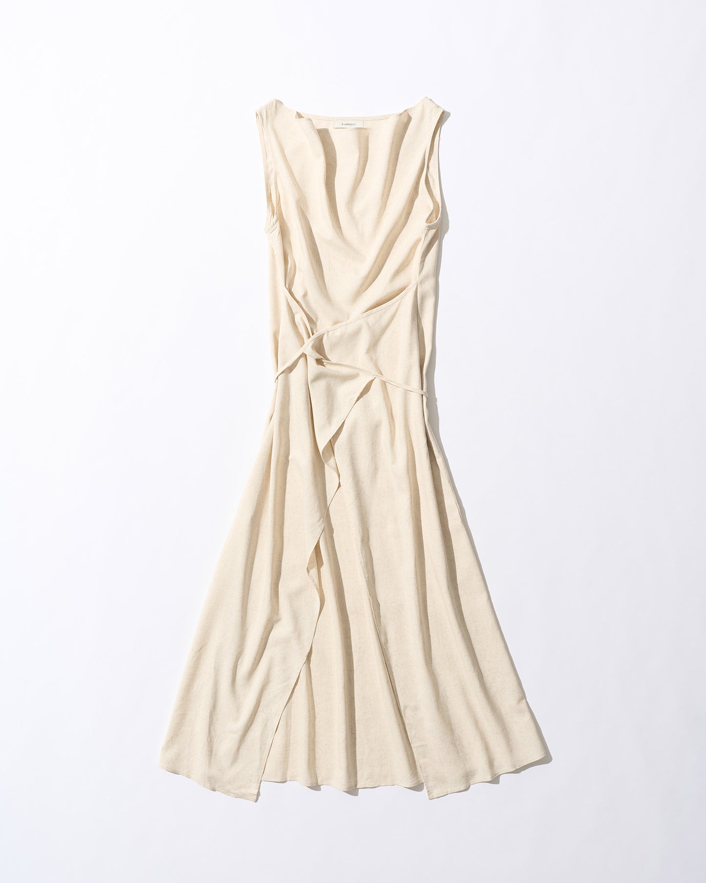 [9/3new]Linen Drape onepiece ivory