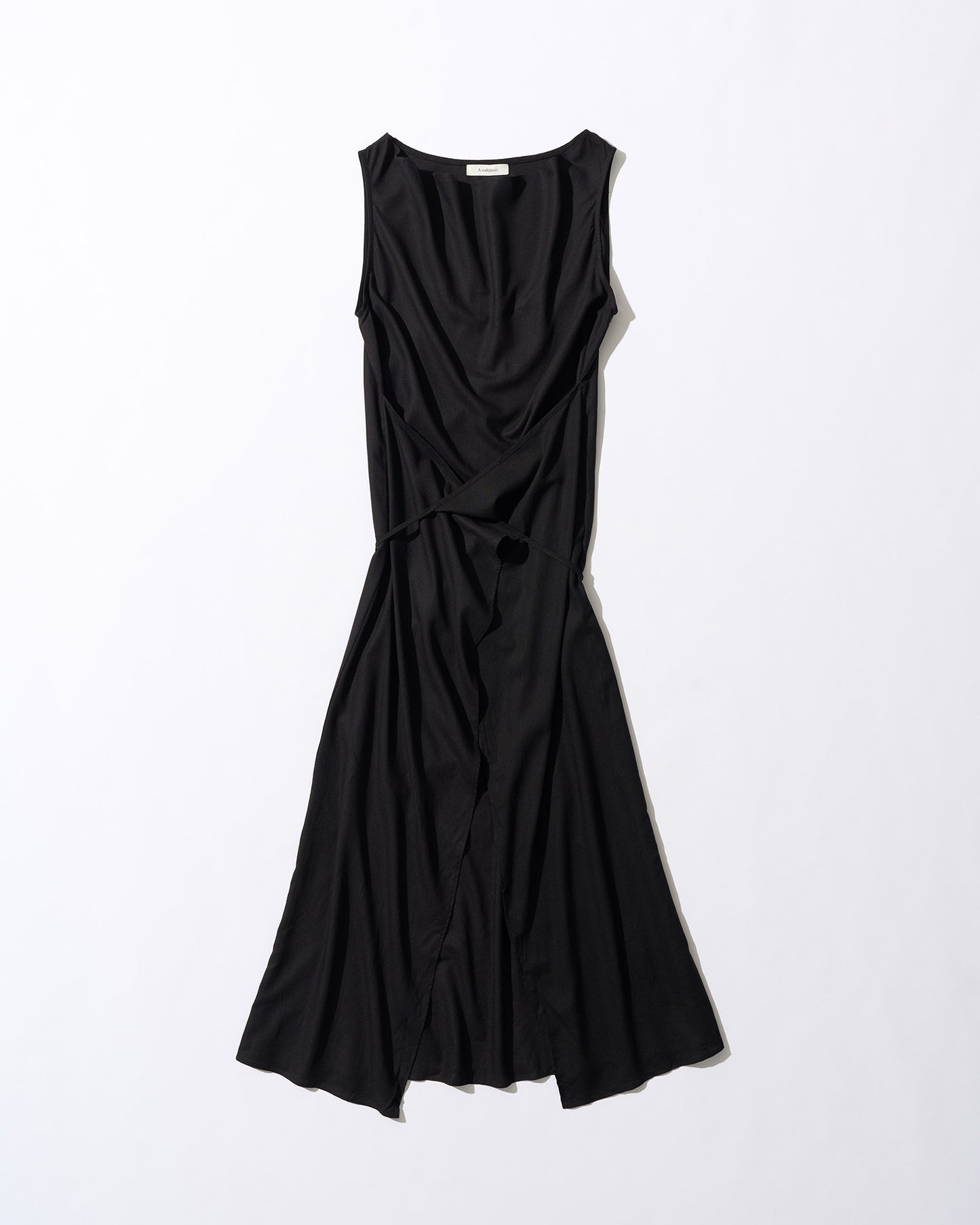 [9/3new]Linen Drape onepiece black