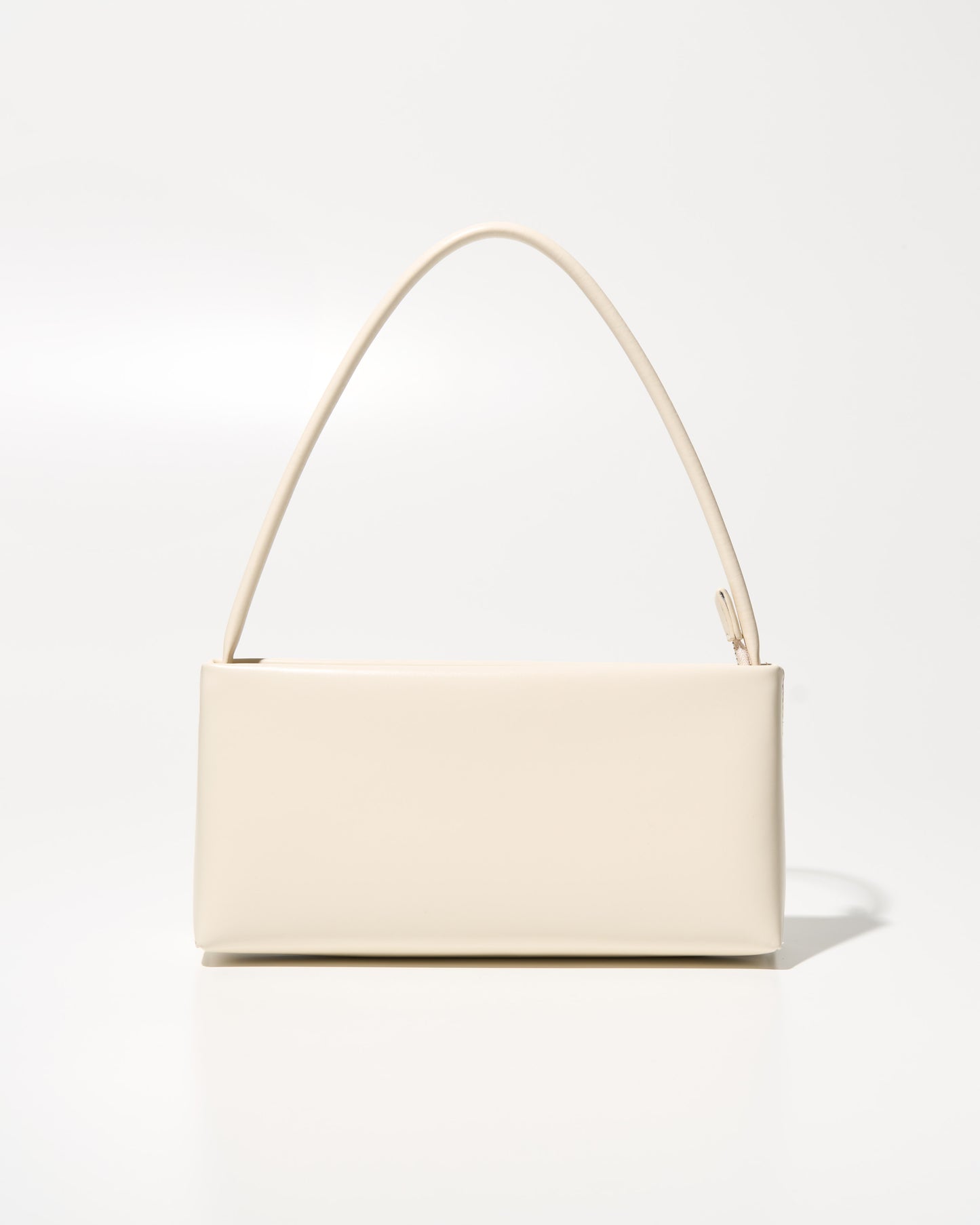 [8/27new]slim leather handle bag white