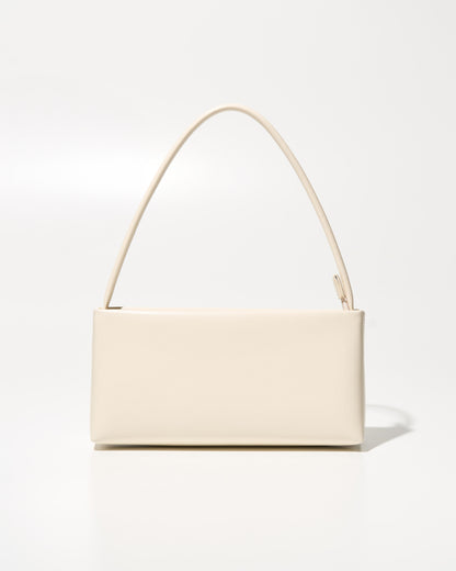 [8/27new]slim leather handle bag white