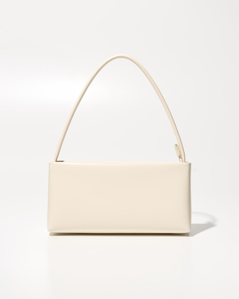 [8/27new]slim leather handle bag white