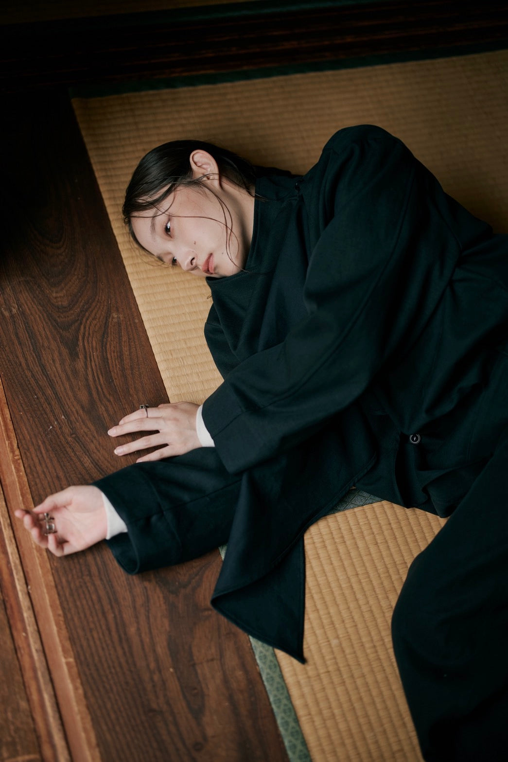 button drape jacket