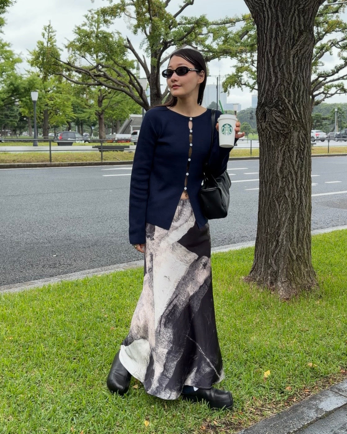 [9/24new] ink wash skirt BK 10月初旬〜中旬入荷