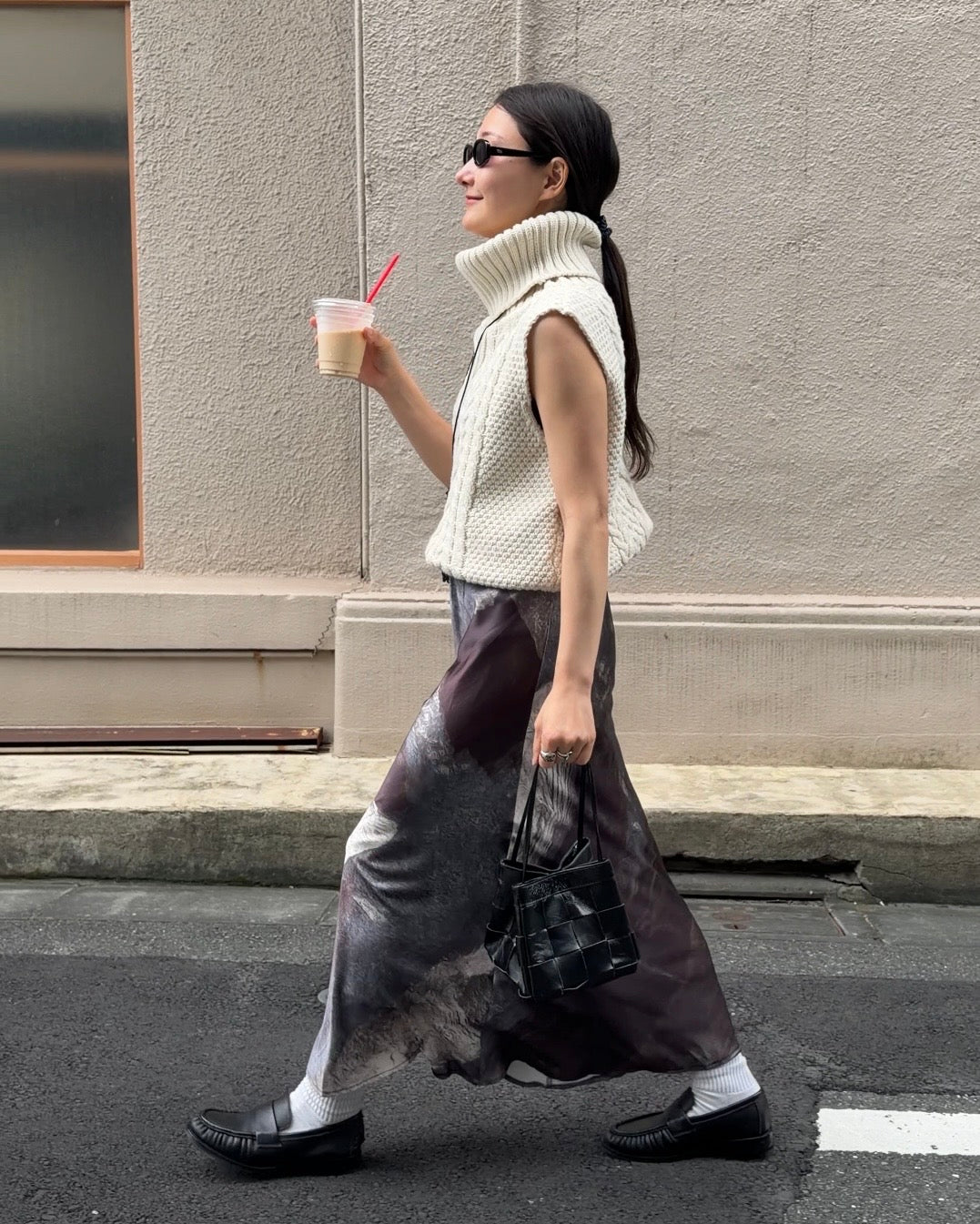 [9/24new] wide rib knit vest 10月中旬〜下旬入荷分
