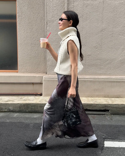 [9/24new] wide rib knit vest 10月中旬〜下旬入荷分