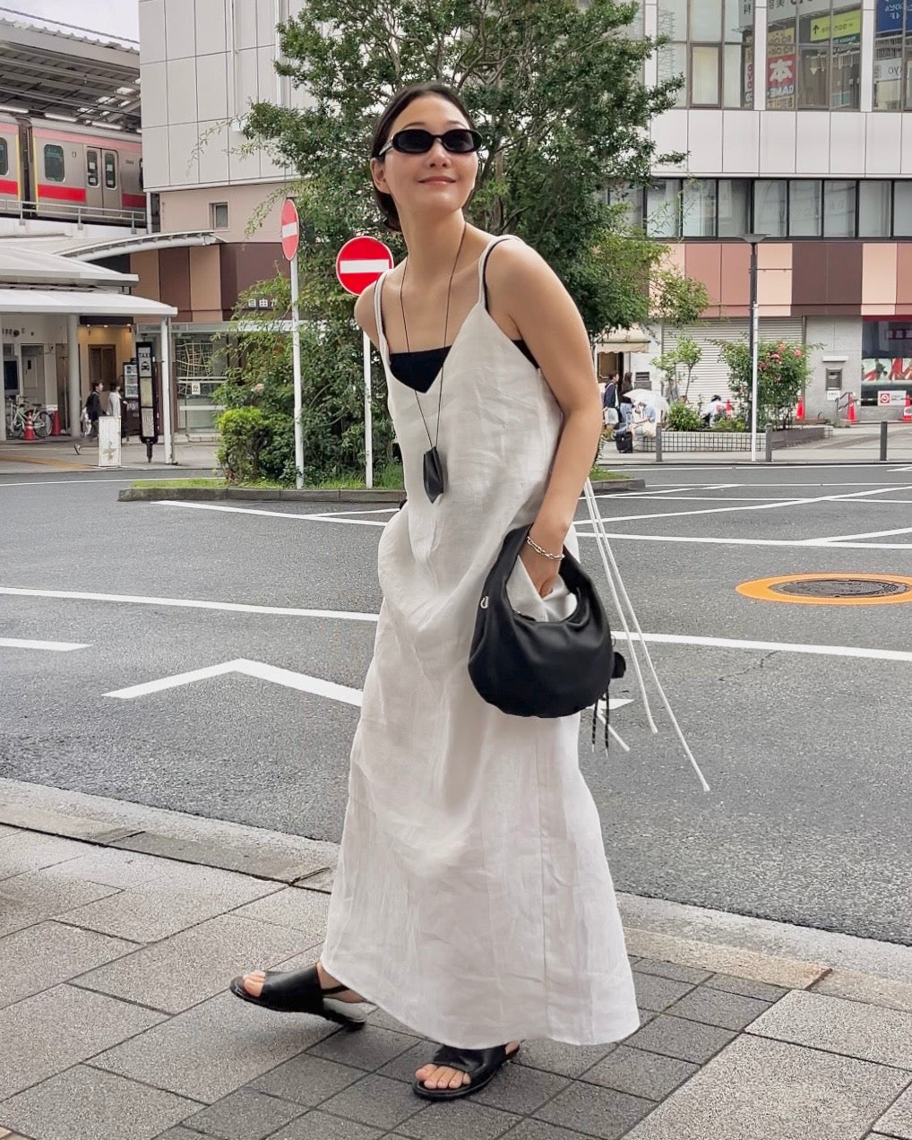 [7/2new]linen loop onepiece white