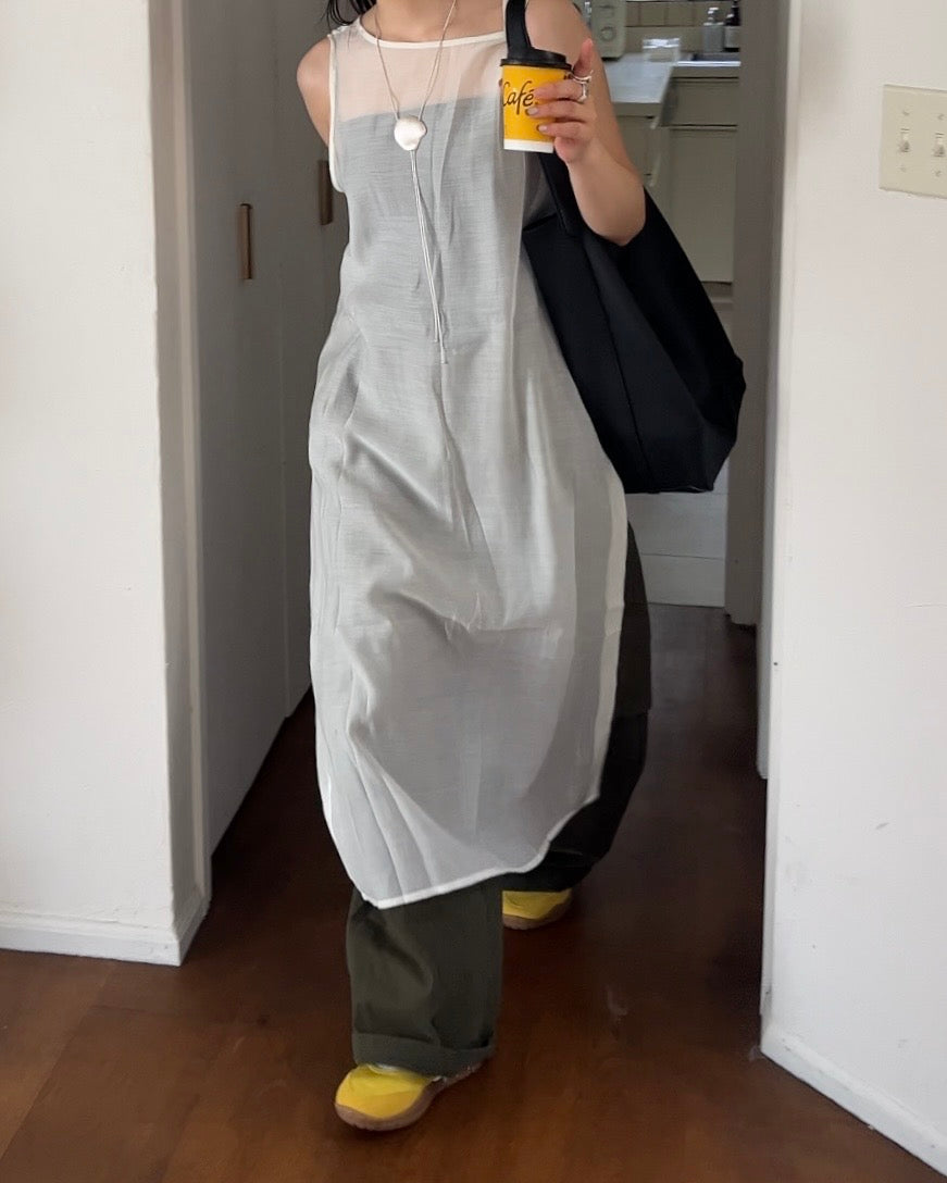 [6/11new]Cotton wide cago pants