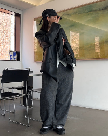 [2/12new]Soft Leather Mary Jane Shoes