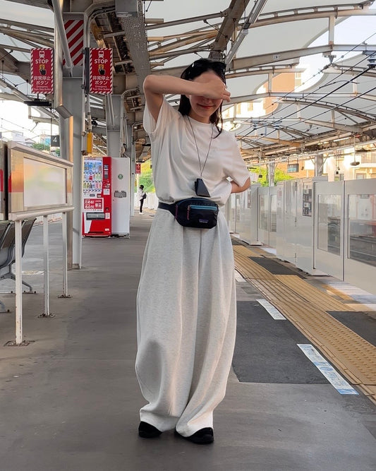 [5/21new]Curved Wide Sweat Pants oatmeal 6月上旬〜下旬入荷