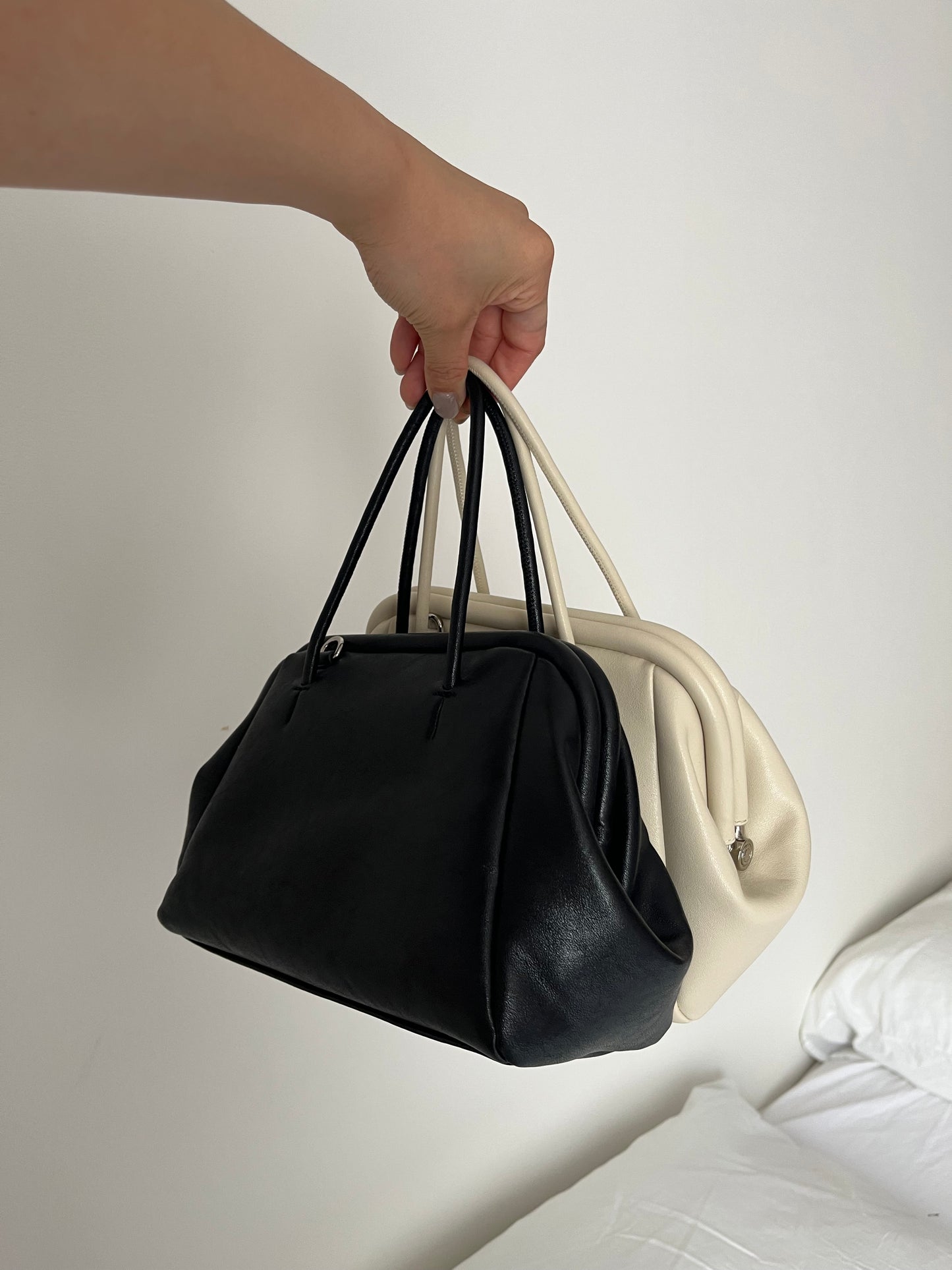[9/14restock][予約]minimal Leather 2way Bag black 9月下旬～10月初旬入荷