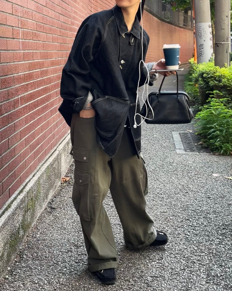 Denim Work Coverall Jacket
