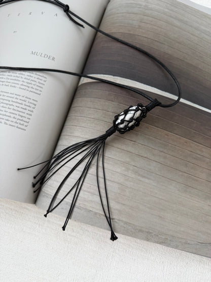 [9/17new] macramé stone necklace 10月中旬～下旬入荷