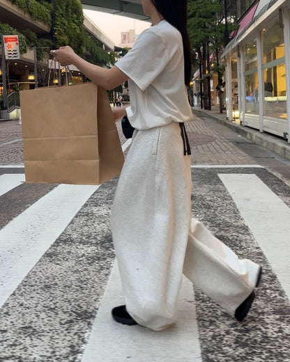 [5/21new]Cutoff Linen Tee  white  6月上旬〜下旬入荷