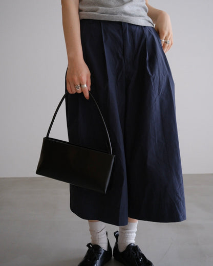 [7/16new]glossy wide pants navy