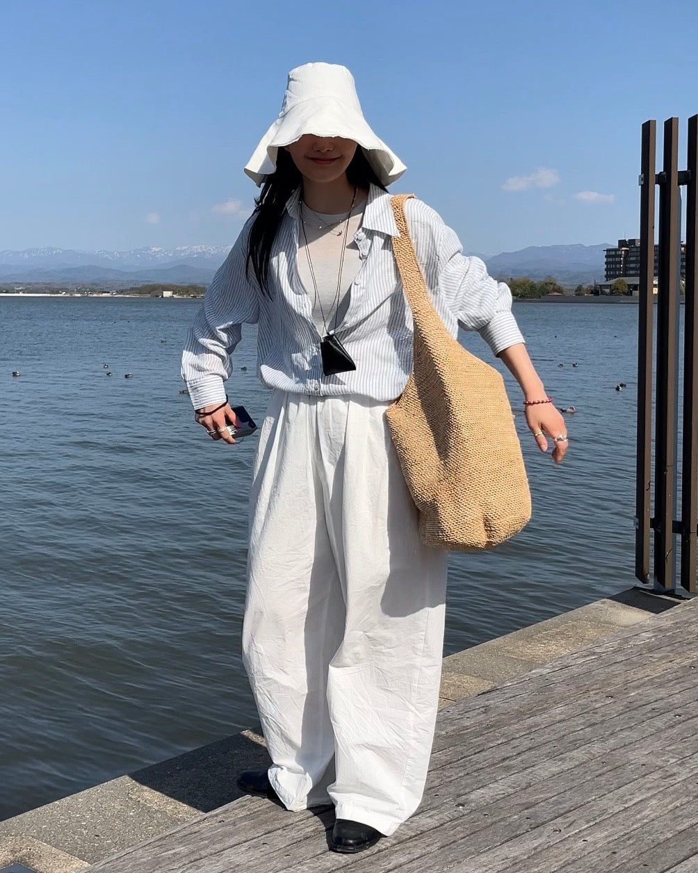 [4/16 new]Easy Form Pants  white 5月初旬入荷分