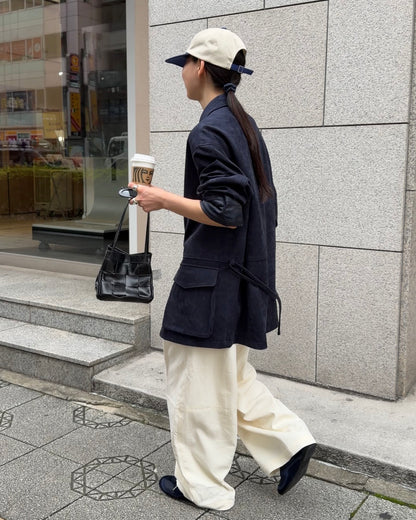 [10/1new] back tie suede jacket NV  11月初旬～中旬入荷