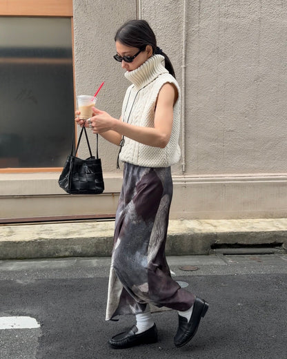 [9/24new] wide rib knit vest 10月中旬〜下旬入荷分