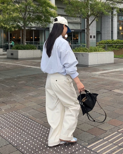 [9/18new][予約]Cotton Wide-Leg Pants 10月初旬～中旬入荷