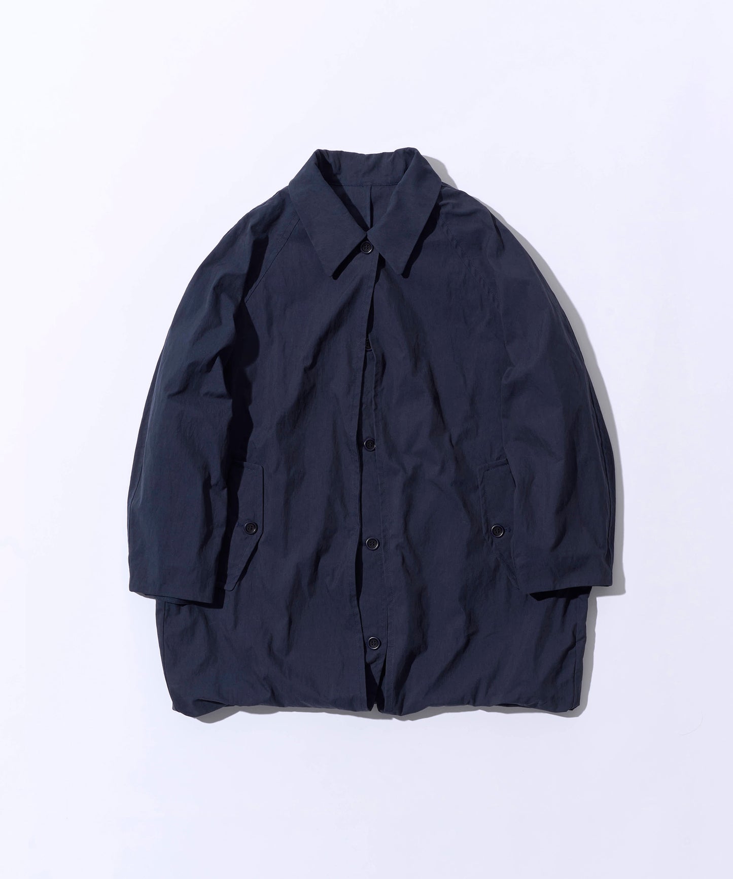 Cotton Nylon Over Collar Jacket navy