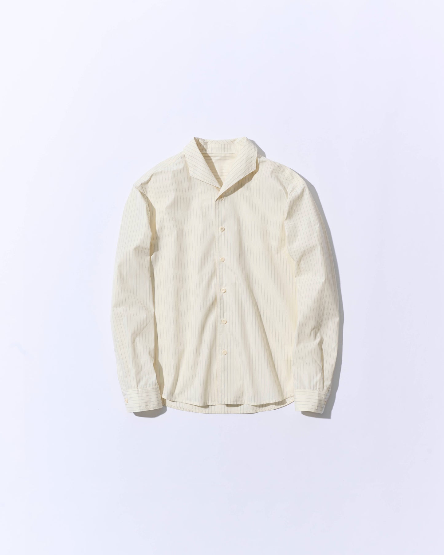 Convertible Collar Stripe Shirt ivory