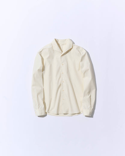 Convertible Collar Stripe Shirt ivory