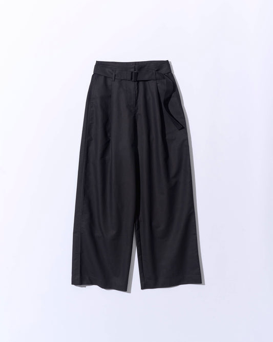 [10/23new]Belt Detail Wide Pants  black