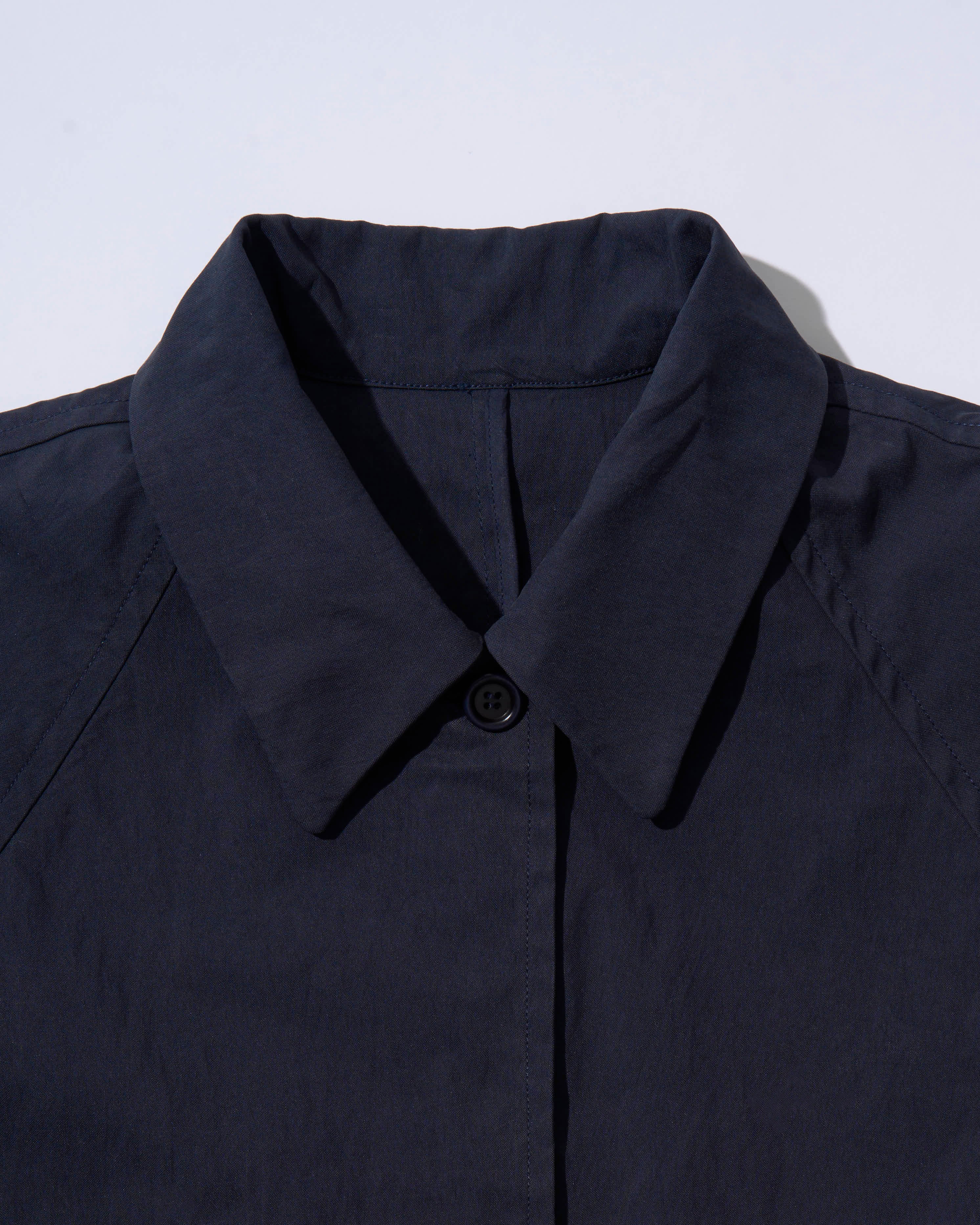 Cotton Nylon Over Collar Jacket navy – A.subjjject