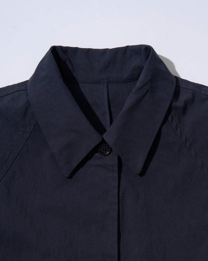 Cotton Nylon Over Collar Jacket navy