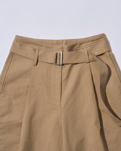 Belt Detail Wide Pants  beige