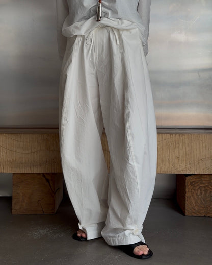 [7/9new]front volume balloon pants  white