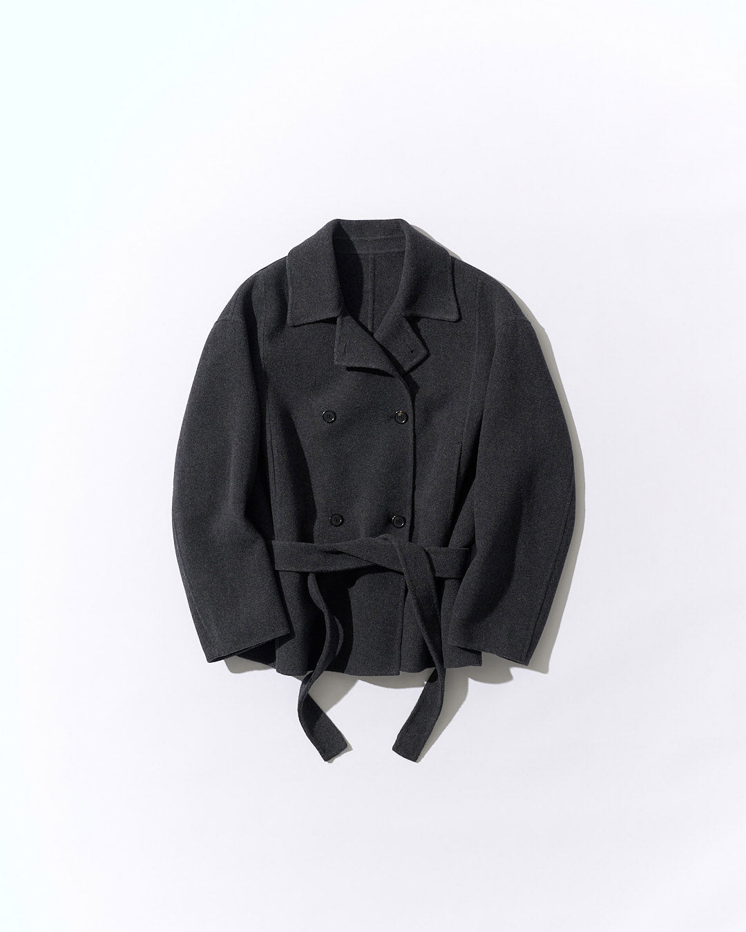 [11/27new] Drape Wool P-Coat gray 12月下旬～1月初旬入荷