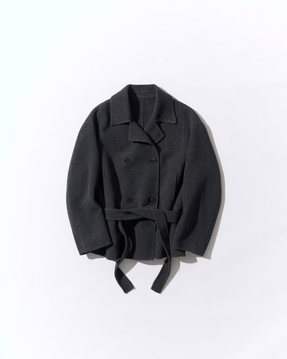 [11/27new] Drape Wool P-Coat gray 12月下旬～1月初旬入荷